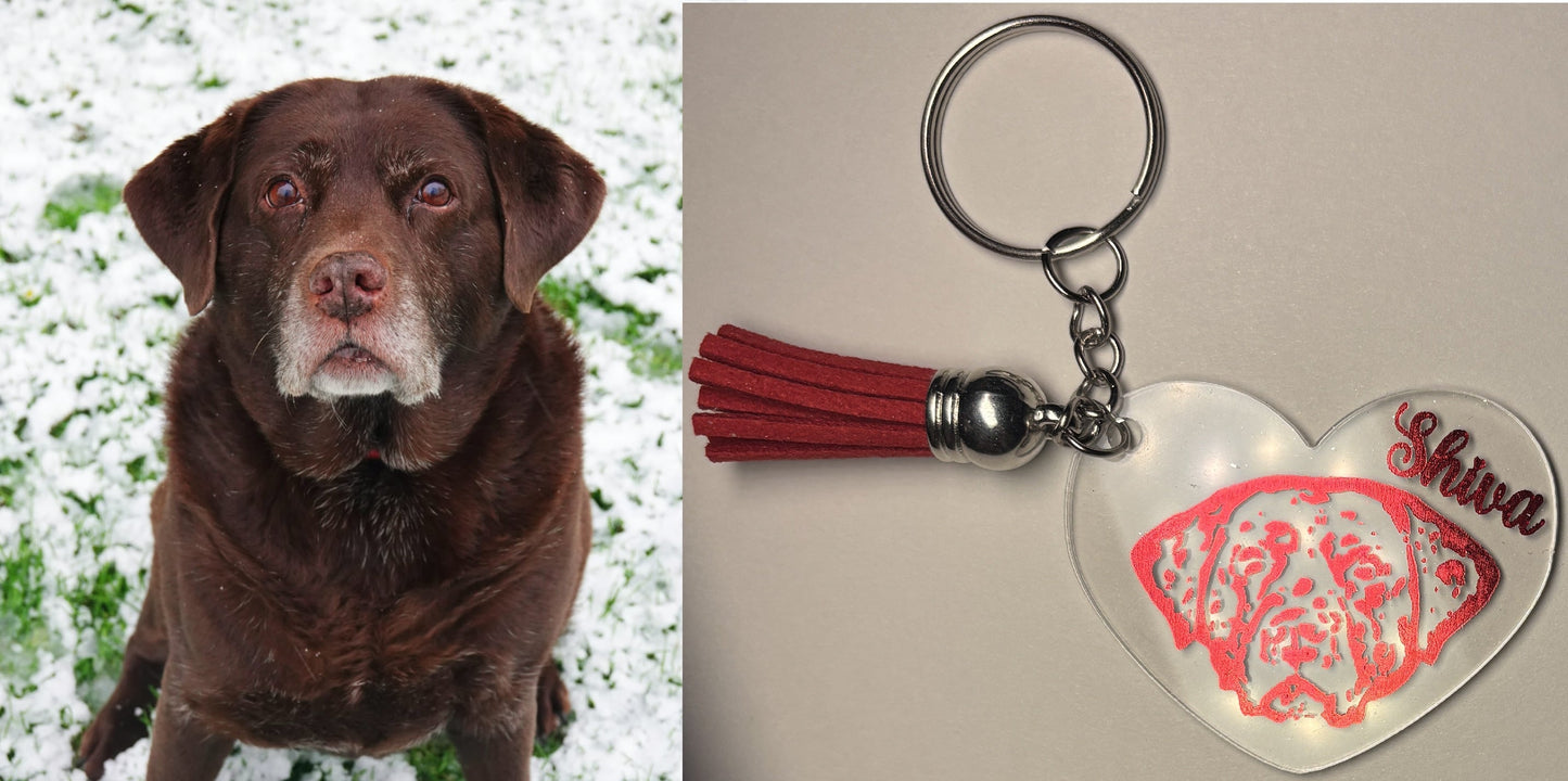 Sleutelhanger Foto Golden Prints & Paws