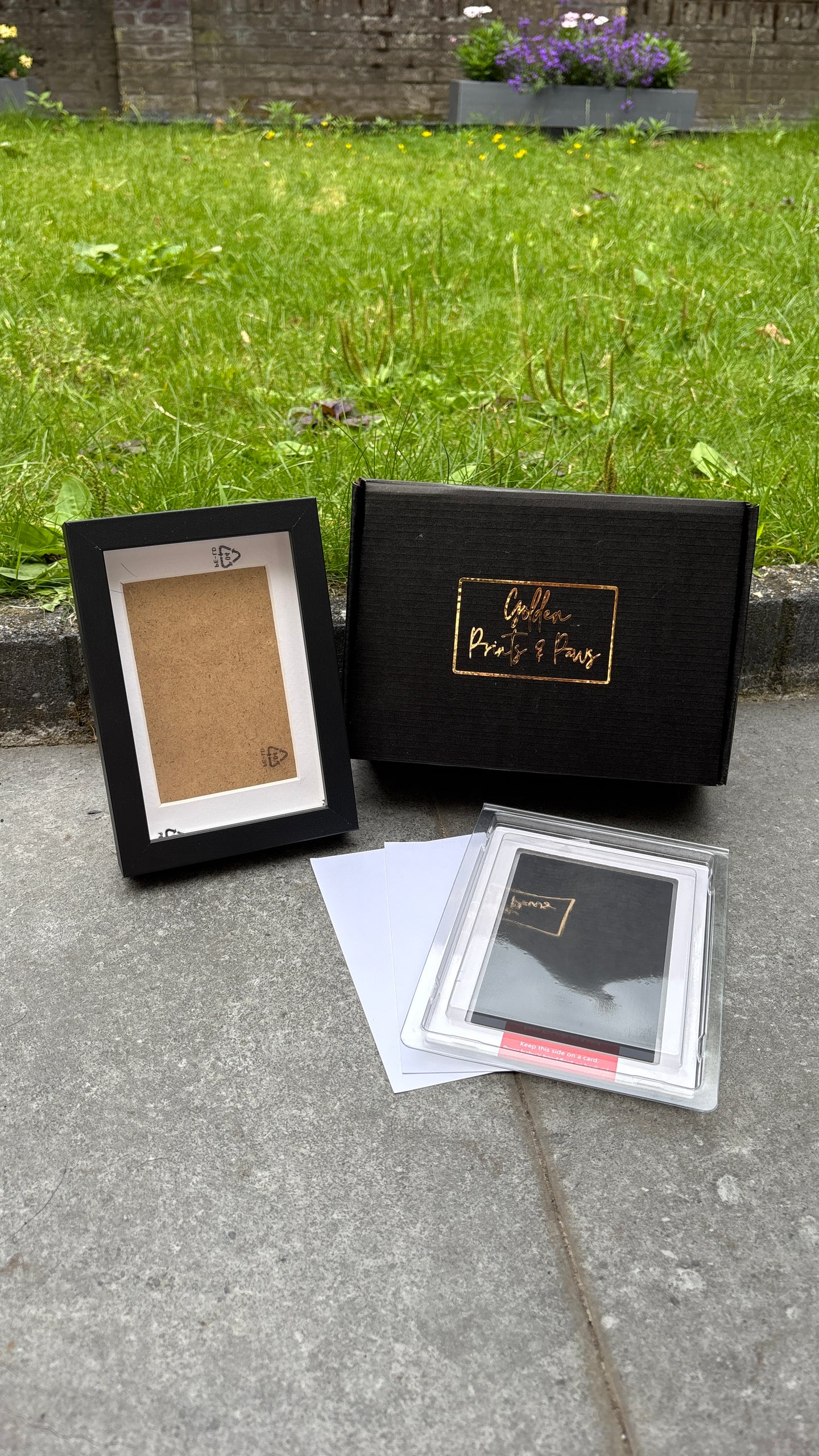 Set Van 4 Voet- En Pootafdruksets – Niet-giftige Inkt – Voor Baby's, Honden, Katten En Vogels – 12x7,8 Cm – Aandenkenset
