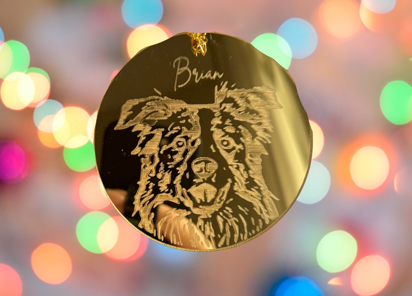 Gegraveerde Kerstornament